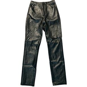 • White Fox leather pants black small